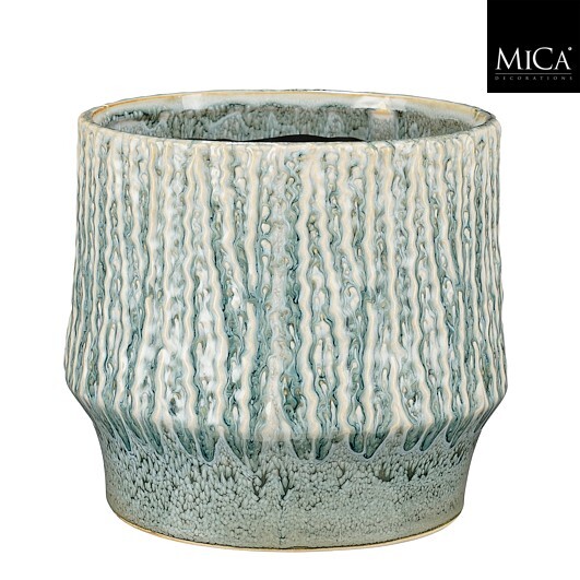 VASO LANNY D21 H18,5CM. VERDE SALVIA