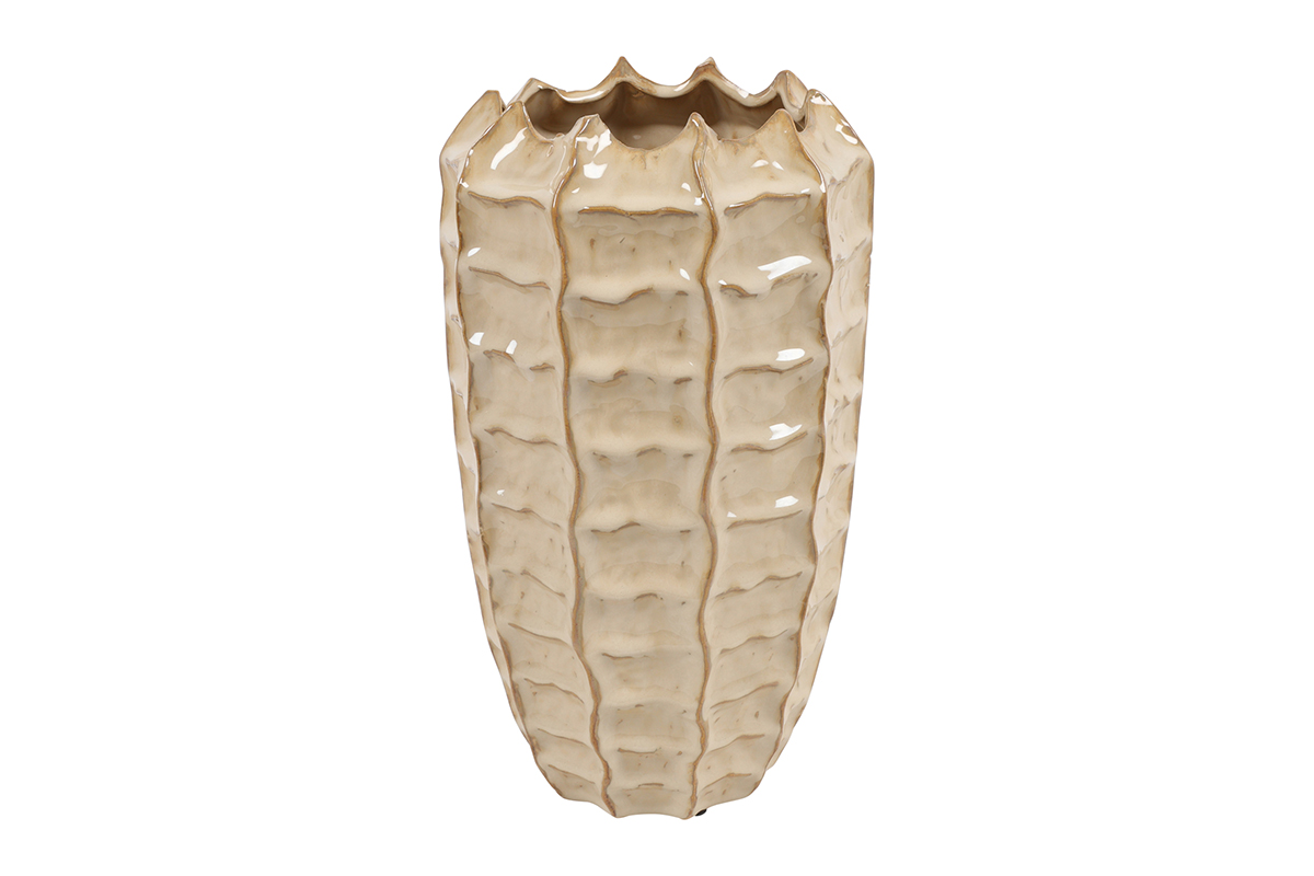 VASO ELOISE D17,5 H30CM. CREMA