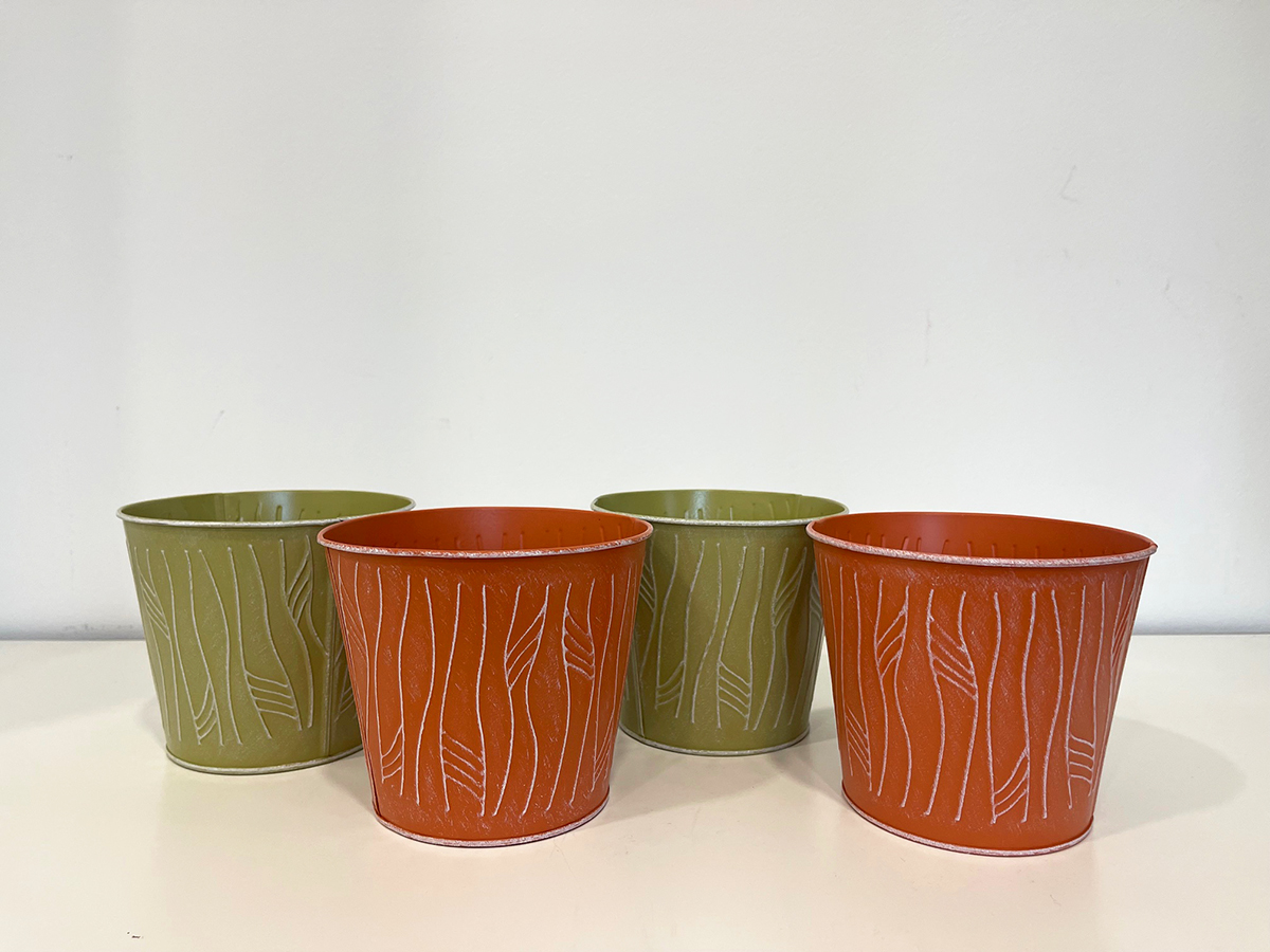VASO LATTA D14 H12CM. 2COL.ASS. 4PEZZI