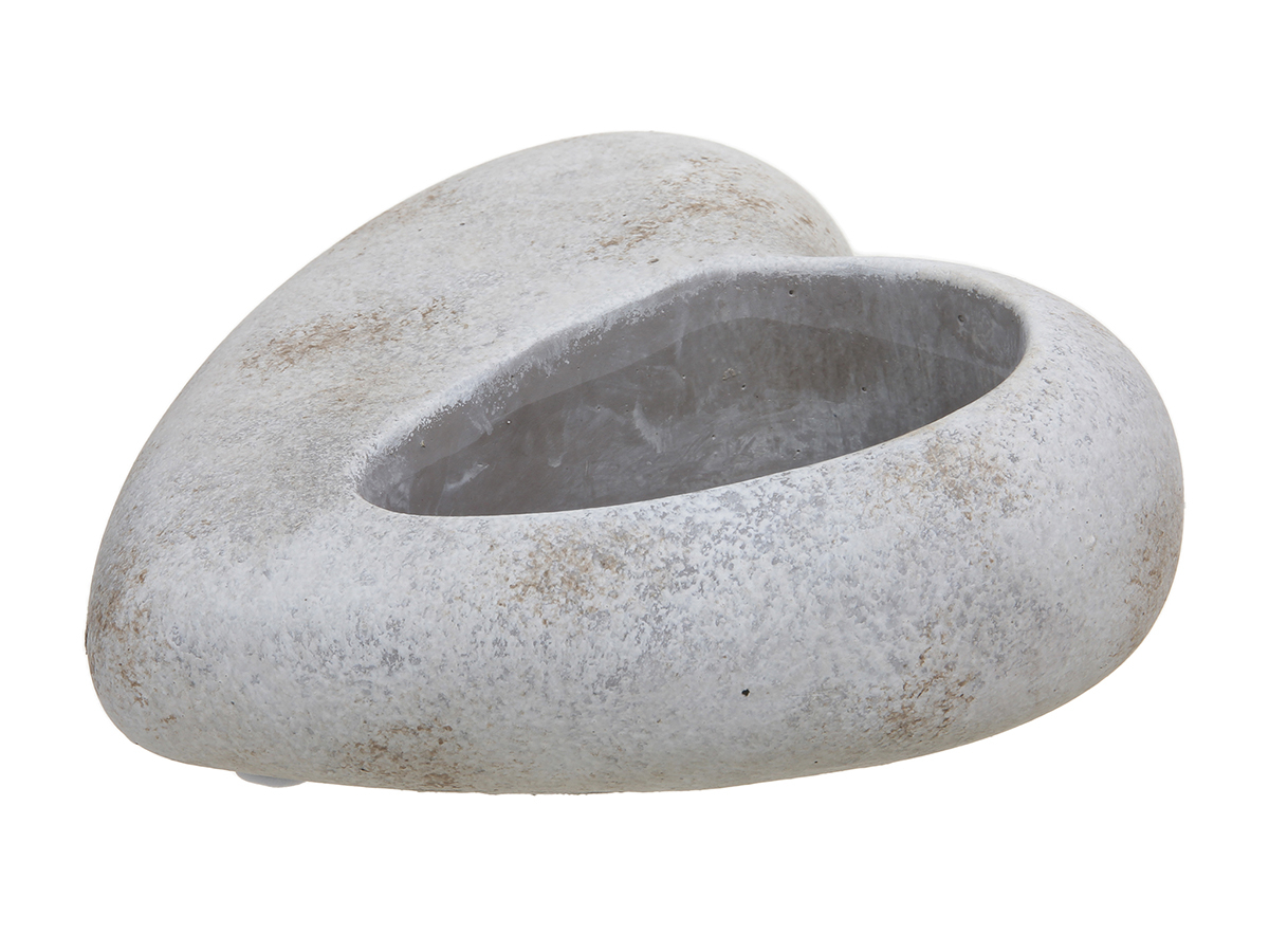 CUORE DI CEMENTO C/INCAVO 17,5X17 H6,5CM.