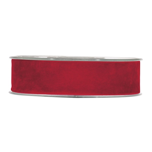 NASTRO DOUBLE VELVET 25MM 7MT. ROSSO
