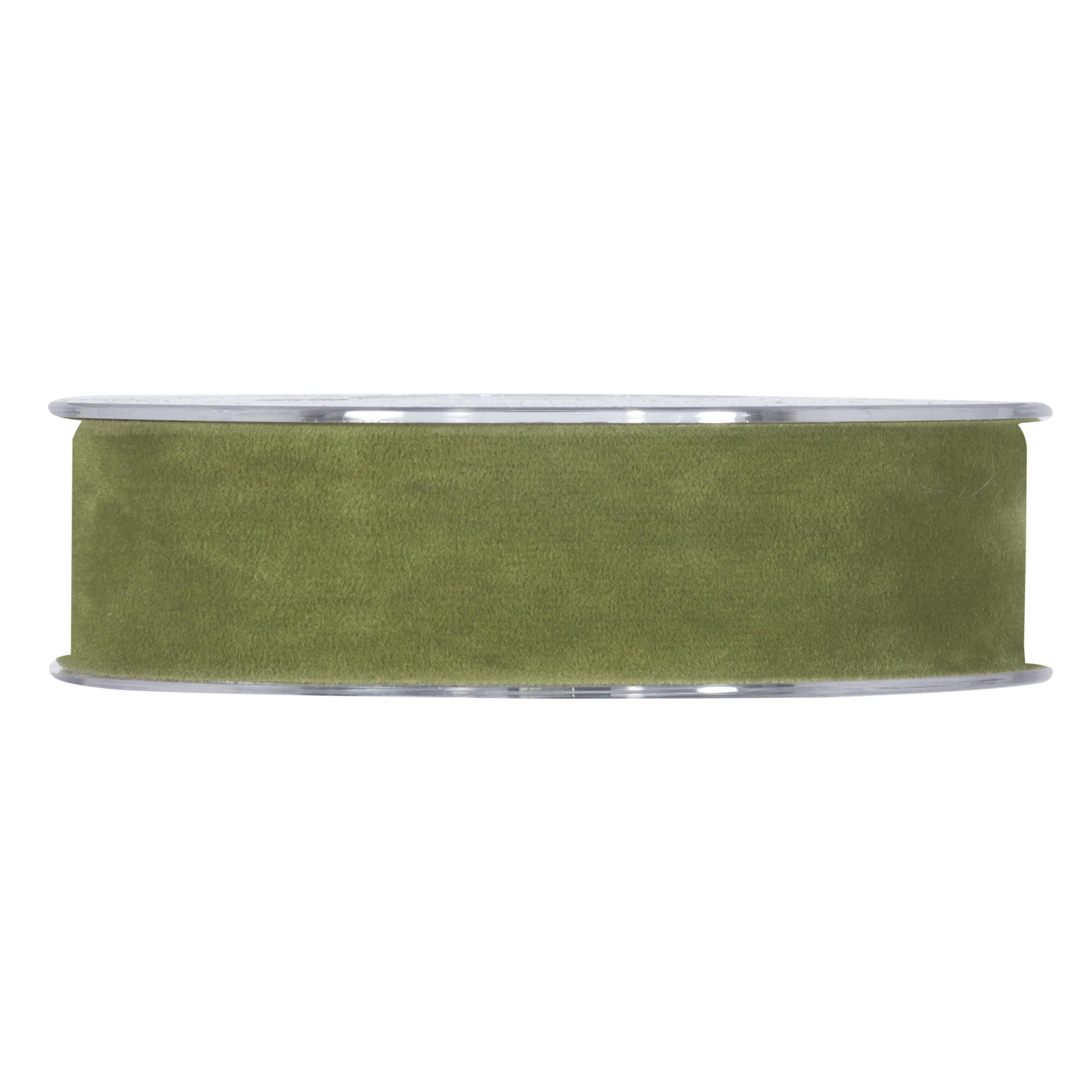 NASTRO DOUBLE VELVET 25MM 7MT. SAGE