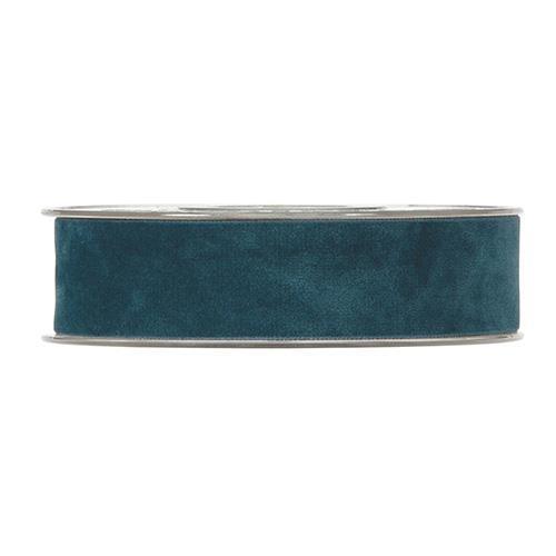 NASTRO DOUBLE VELVET 25MM 7MT. SMOK.BLUE