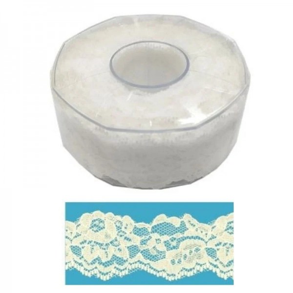 NASTRO PIZZO NYLON 35MM.25MT.BIANCO