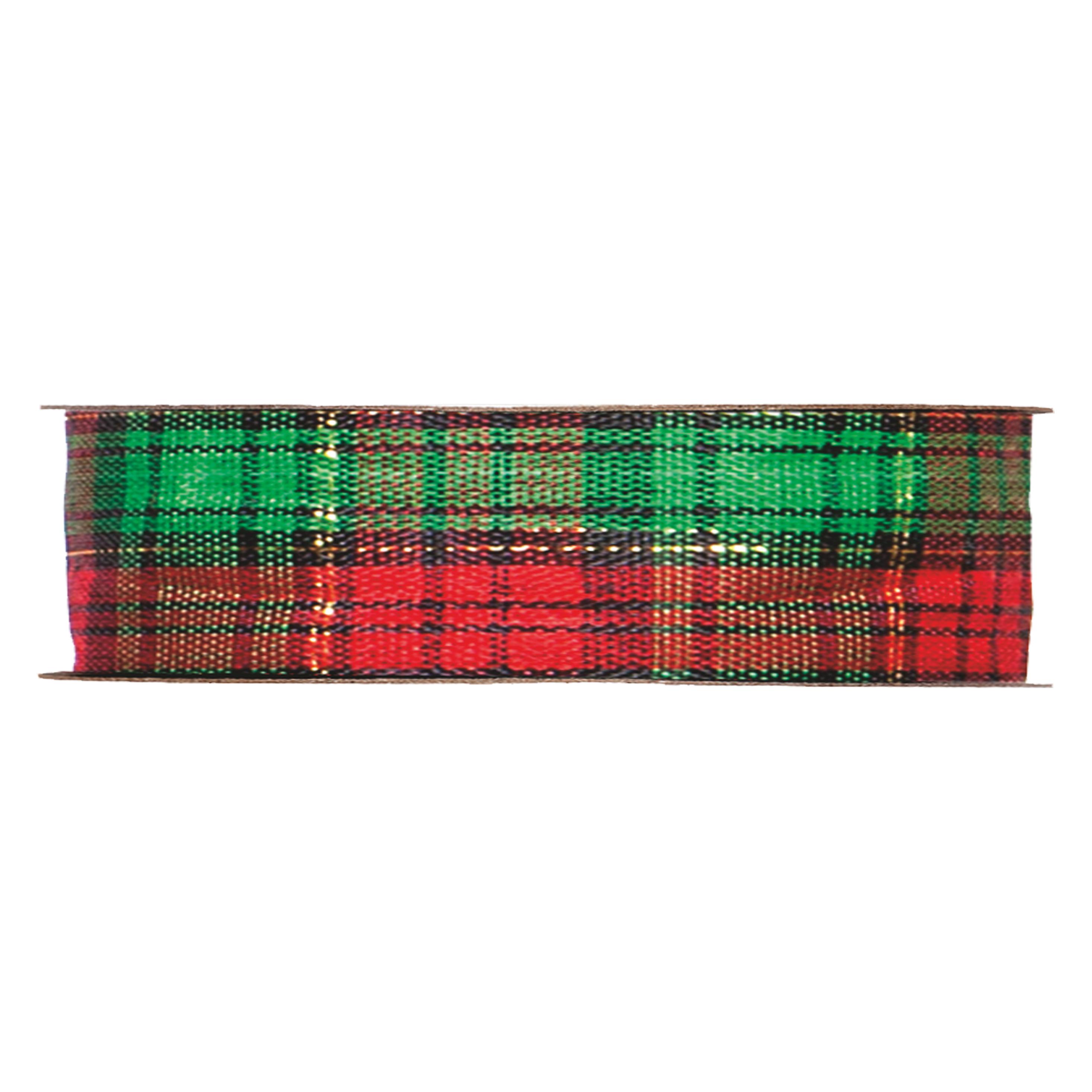 NASTRO SCOZZESE 40MM X45MT. GREEN/RED