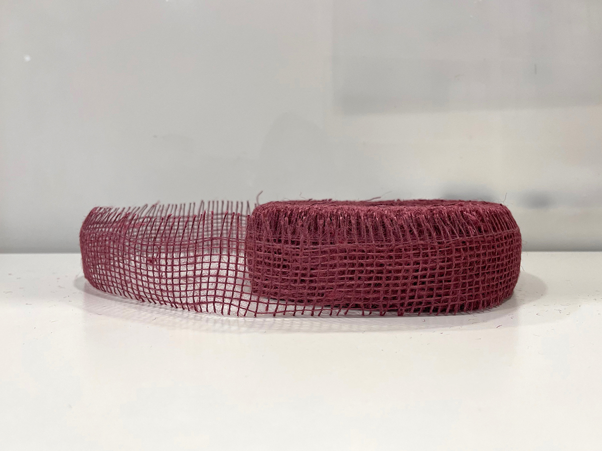 JUTE 5CM.40MT.BORDEAUX