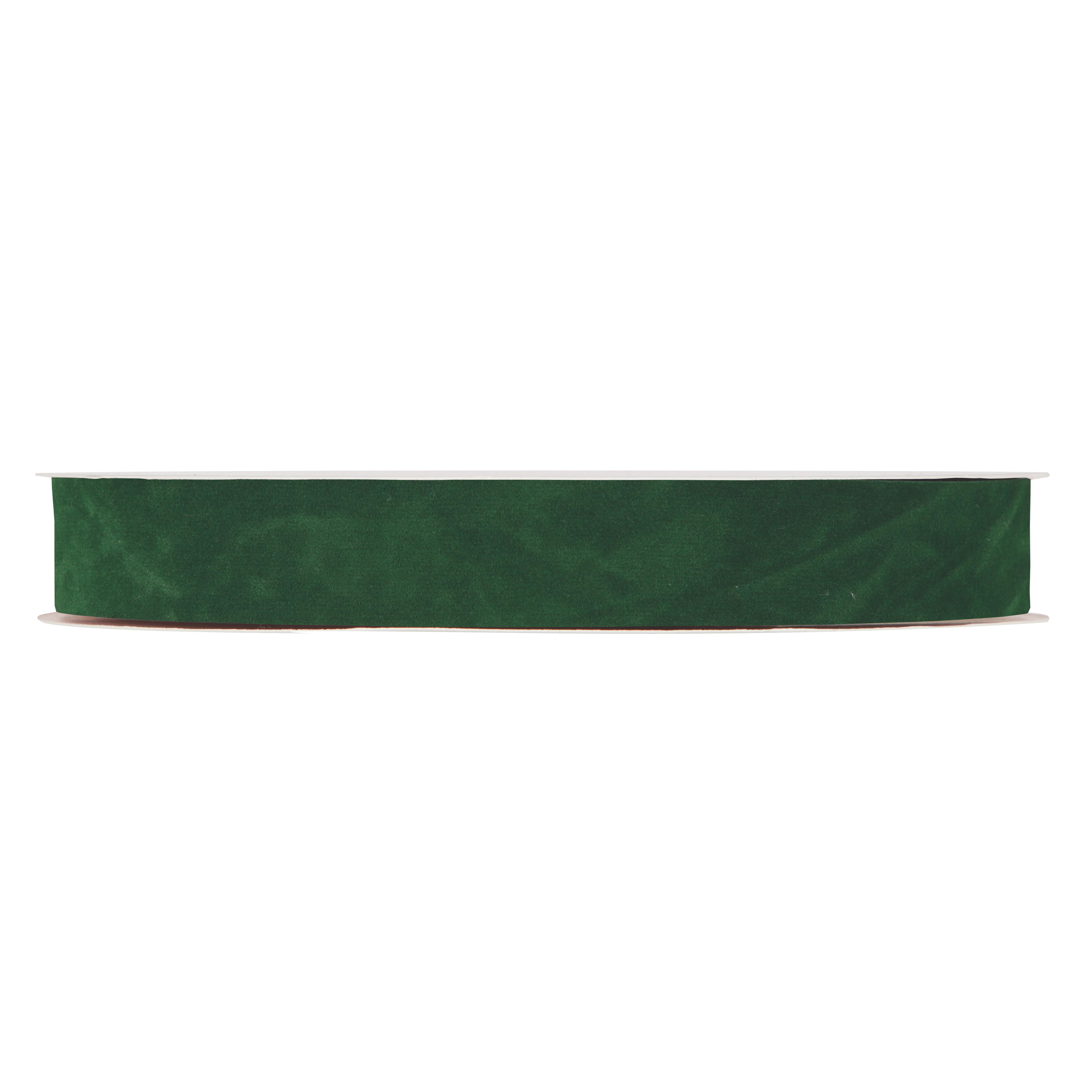 DOUBLE VELVET 25MM. 30MT. DK GREEN