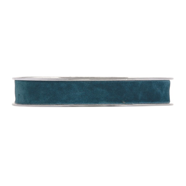NASTRO DOUBLE VELVET 15MM. 7MT. SMOK.BLUE