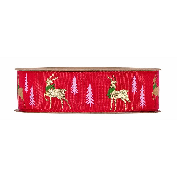 NASTRO GOLD DEERS 25MM. 15MT.