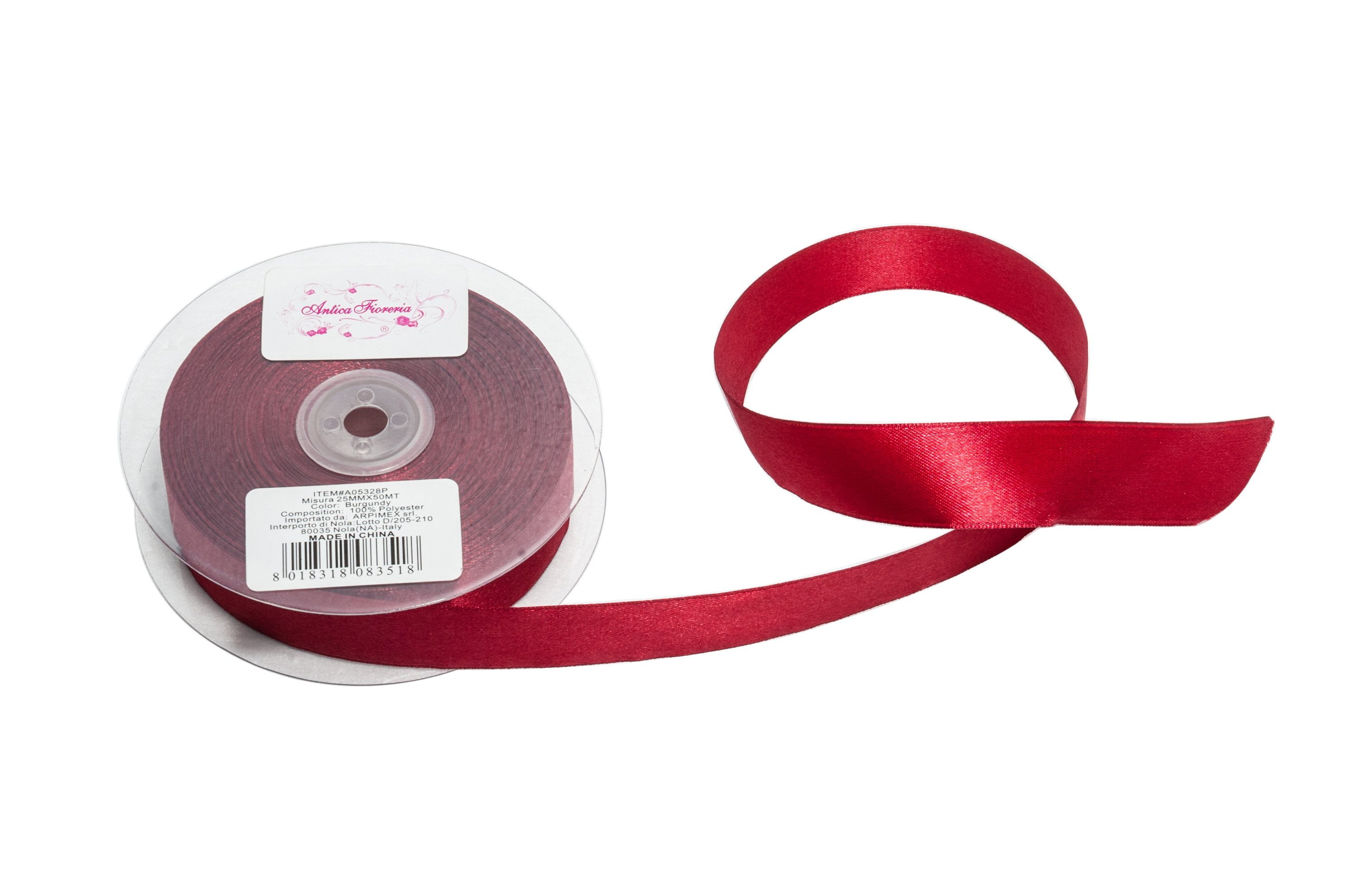 DOPPIO RASO CIN. 16MMX50MT BURGUNDY