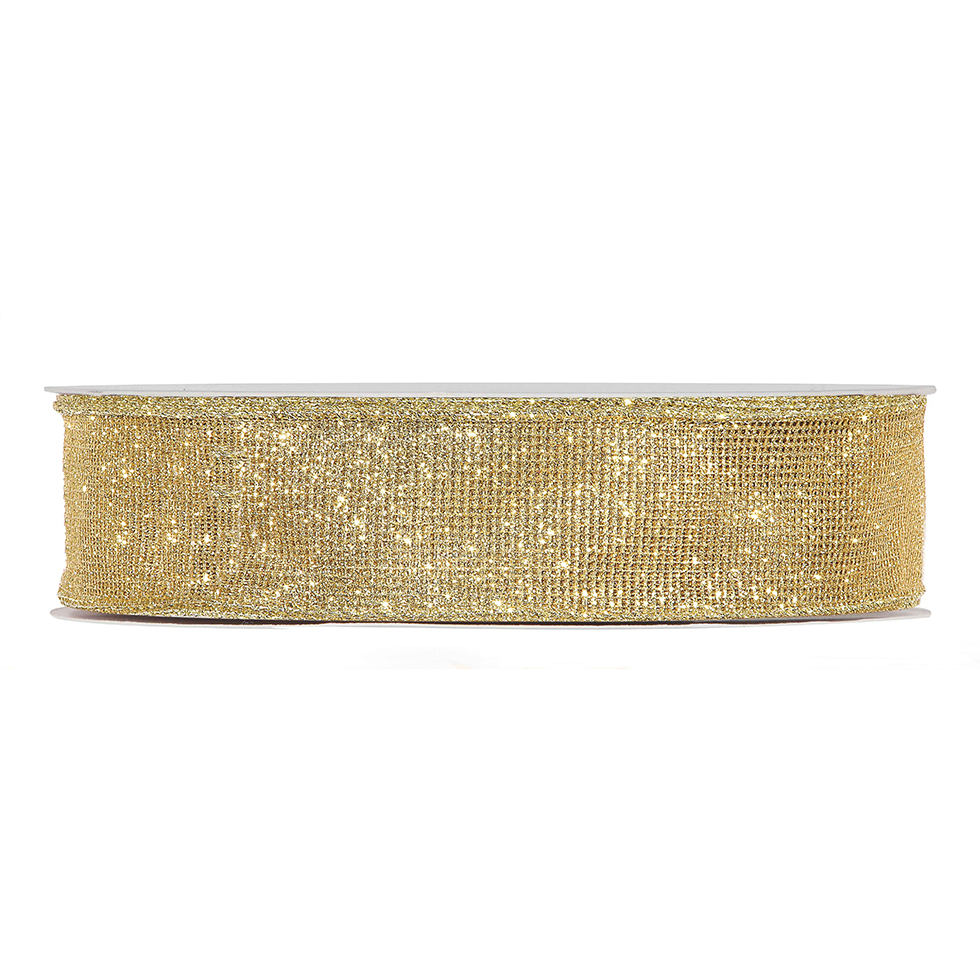 NASTRO GLITTER NET 40MM. 50MT. GOLD