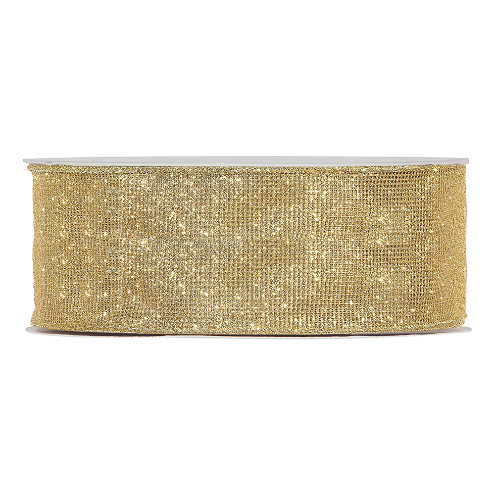 NASTRO GLITTER NET 63MM. 50MT. GOLD