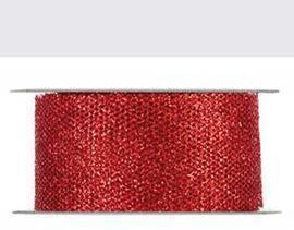 NASTRO GLITTER MESH 38MM.15MT.RED