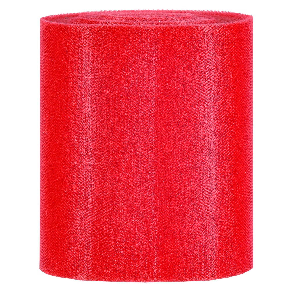 ROTOLO DI TULLE H12,5CM. 100MT. ROSSO