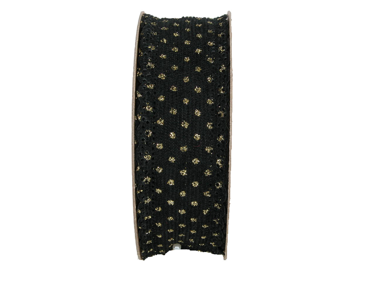 NASTRO PUNTO GLITTER 38MM. 10MT. NERO