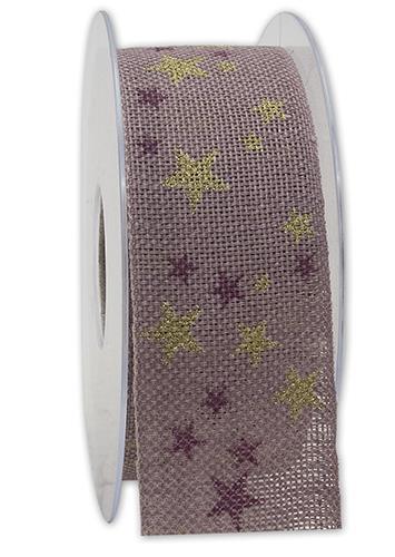 NASTRO COTONE C/STELLE 40MM 15MT ROSA ANT.