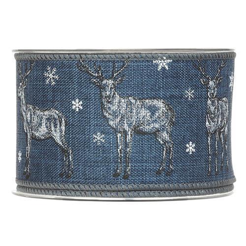 NASTRO JEANS DEERS 63MM. 10MT. BLUE