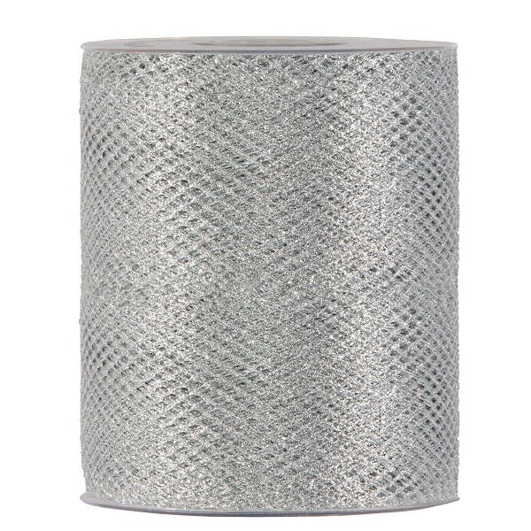 NASTRO XMAS NET 100MM. 30MT. ARGENTO