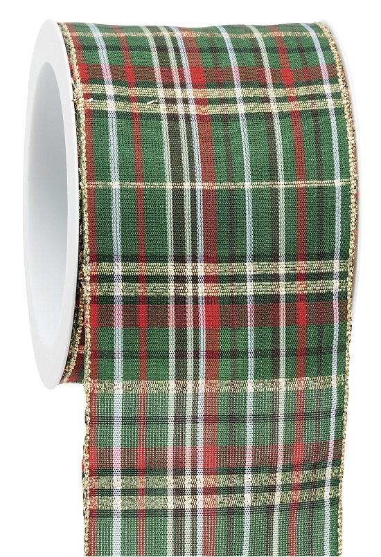 NASTRO SCOTS RIBBON 60MM. 25MT.GREEN