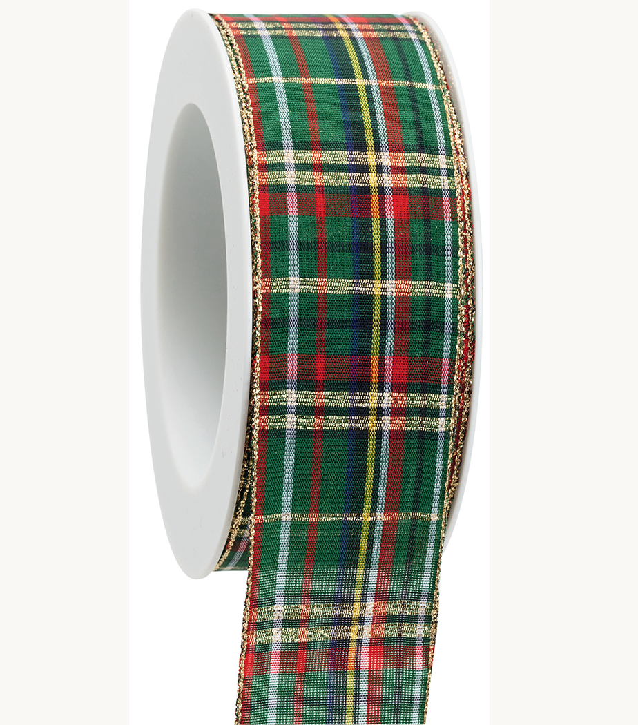 NASTRO SCOTS RIBBON 40MM. 25MT.GREEN