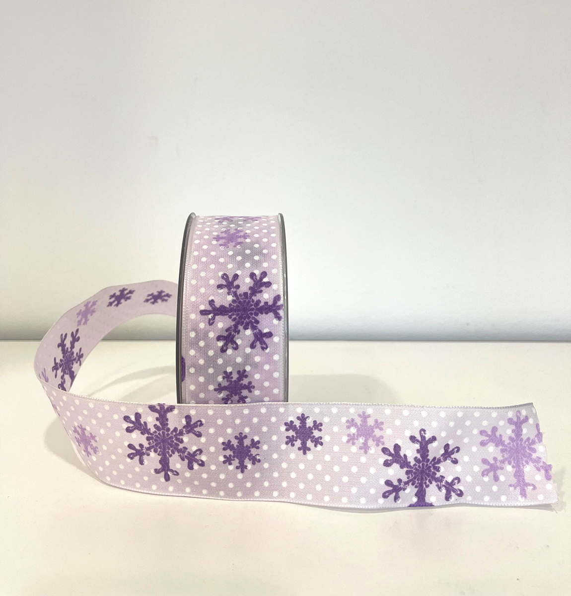 SNOWFLAKE W/WIRE 40MM. 20MT. LILAC