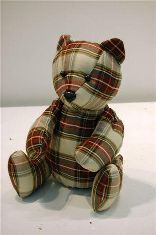 ORSETTO STOFFA H.28CM. SCOTTISH