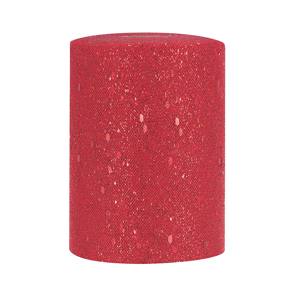 TULLE BRILLIANT 14CM. 50MT. ROSSO