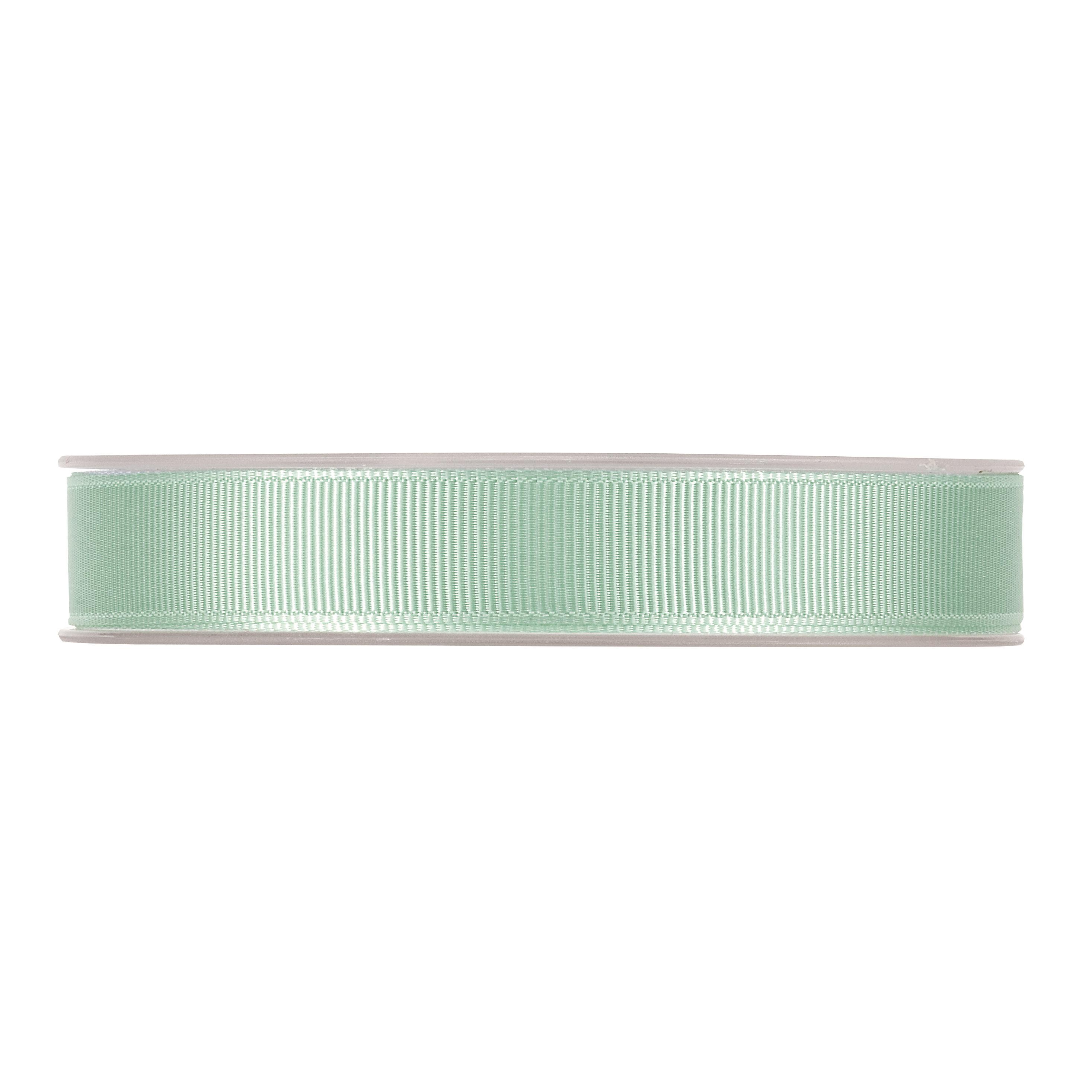 NASTRO GROS GRAIN 15MM. 20MT.WATER GREEN