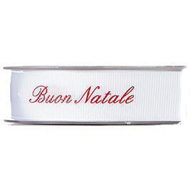 NASTRO GROS GRAIN NATALE 25MM.20MT. WH