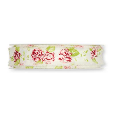 NASTRO ROSES 18MM.20MT. CREMA