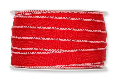 NASTRO C/BORDINO COL. 15MM. 25MT. ROSSO