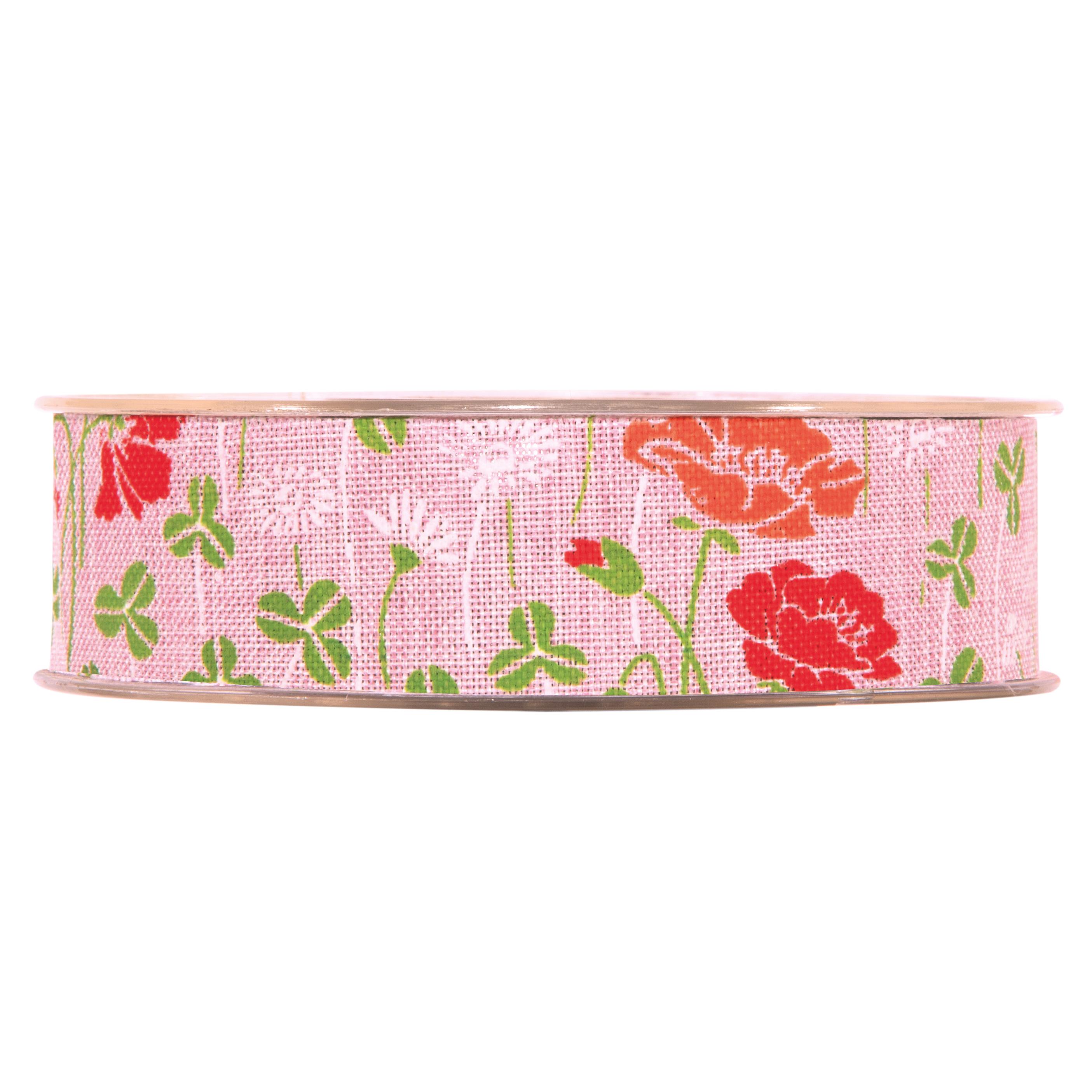 NASTRO PAPAVERI 25MM. 20MT. PINK
