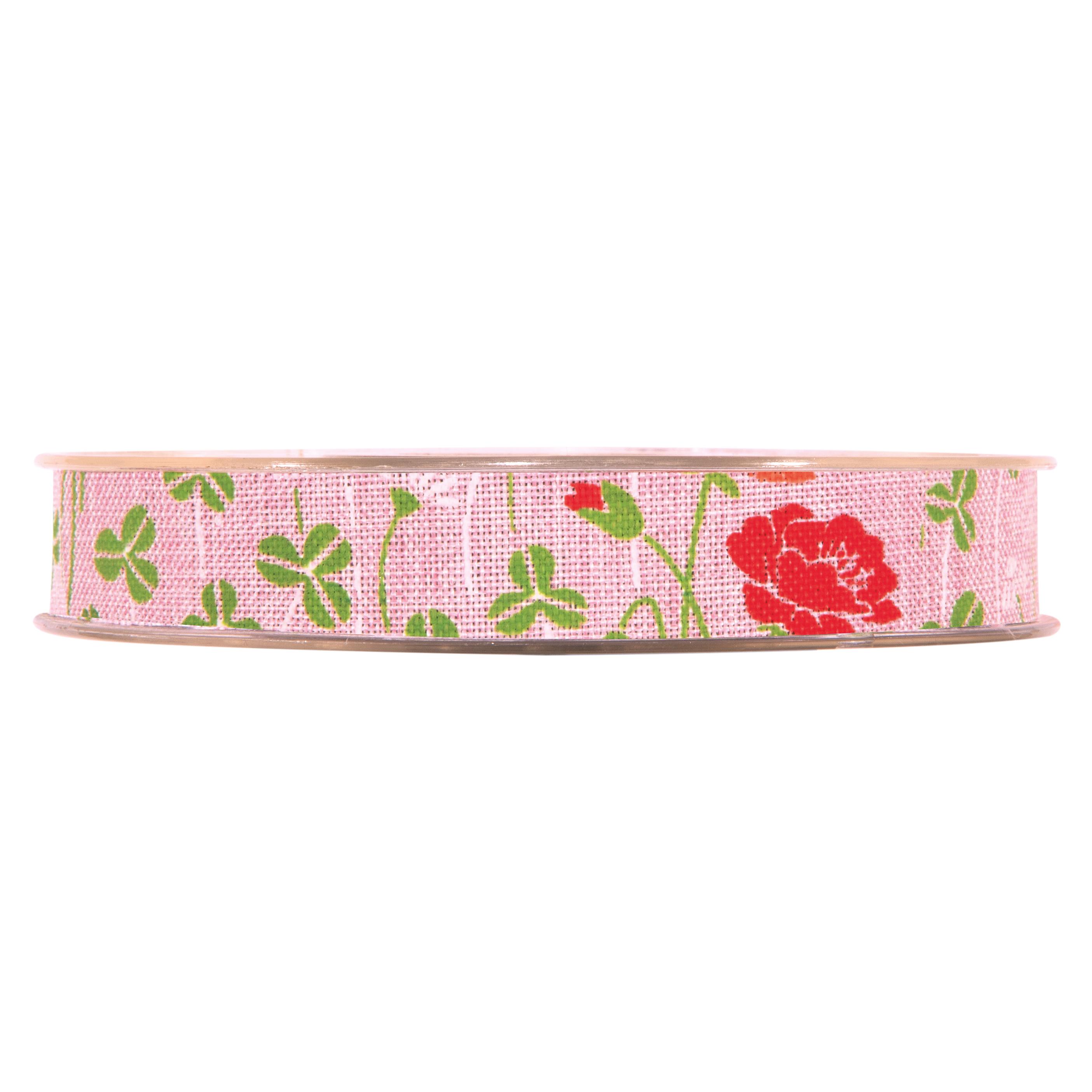 NASTRO PAPAVERI 15MM. 20MT. PINK