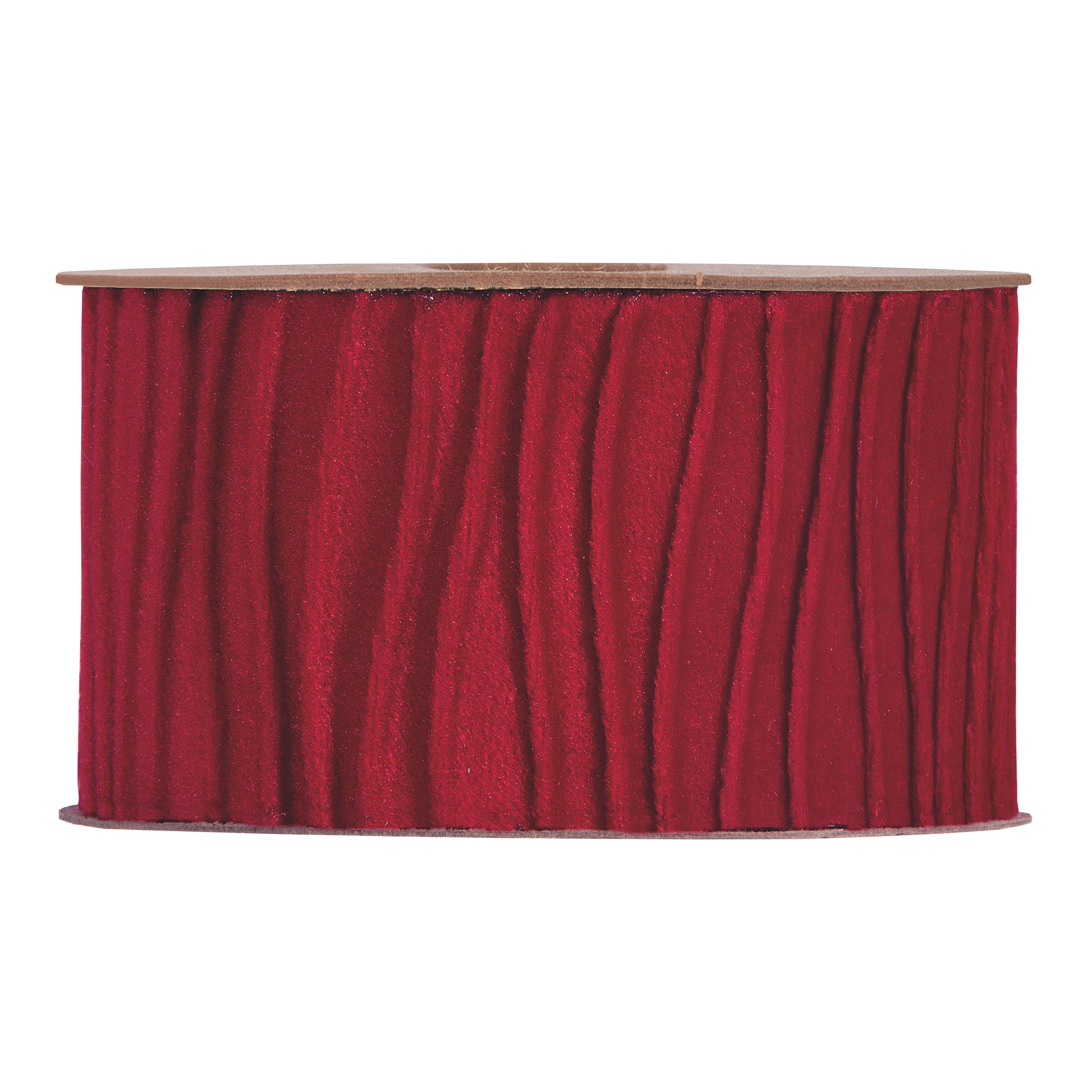 NASTRO VELVET WAVES 63MM 10MT RED