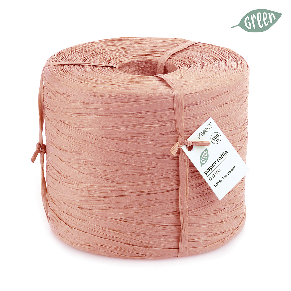 RAFFIA PAPER CORD 5MM. 500MT. DK ROSE