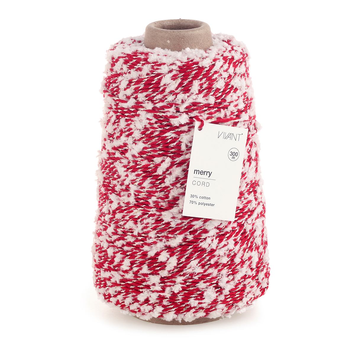 CORDINO MERRY 15MM. 300MT. ROSSO E BIANCO