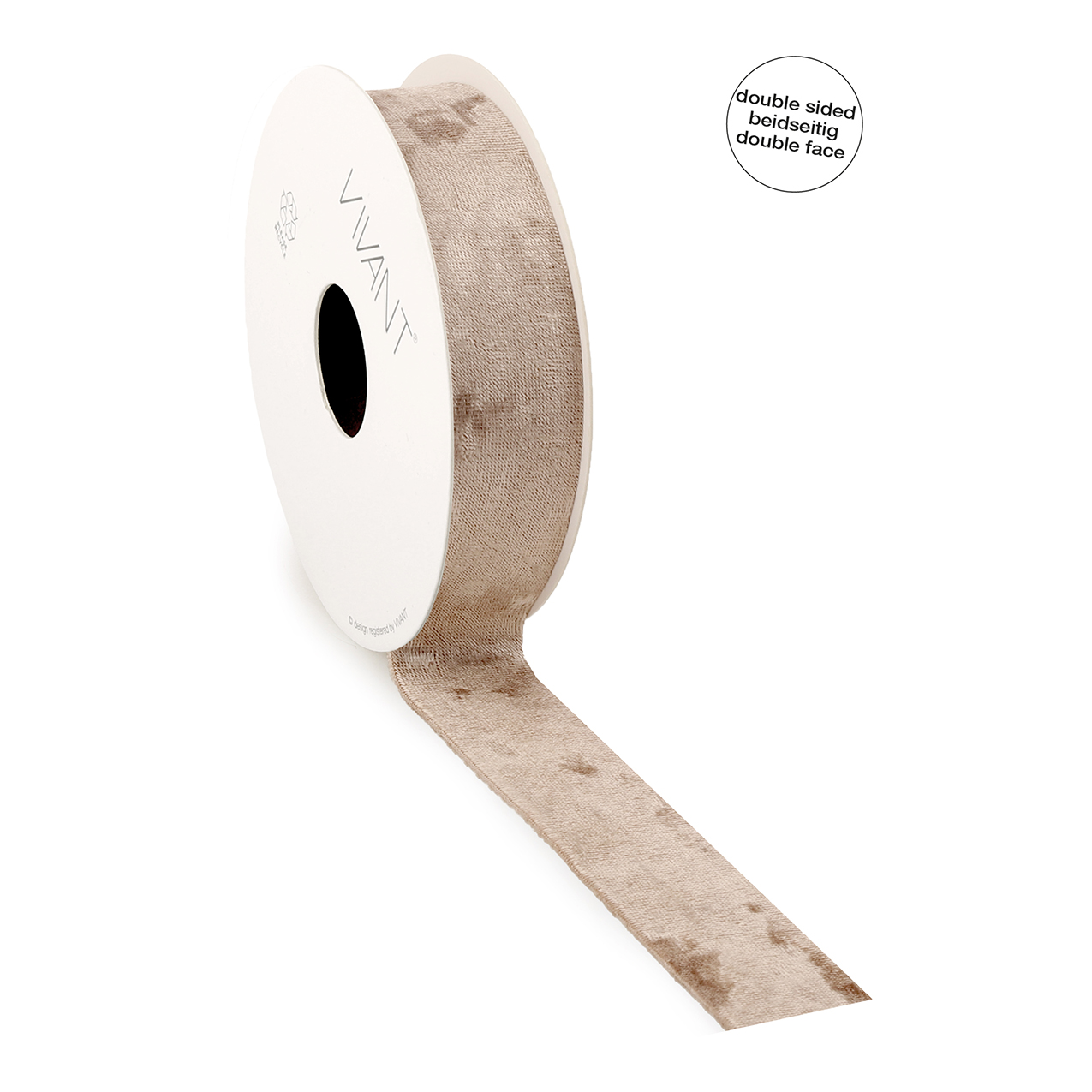 NASTRO VELVET ICE 25MM. 5MT. NUDE