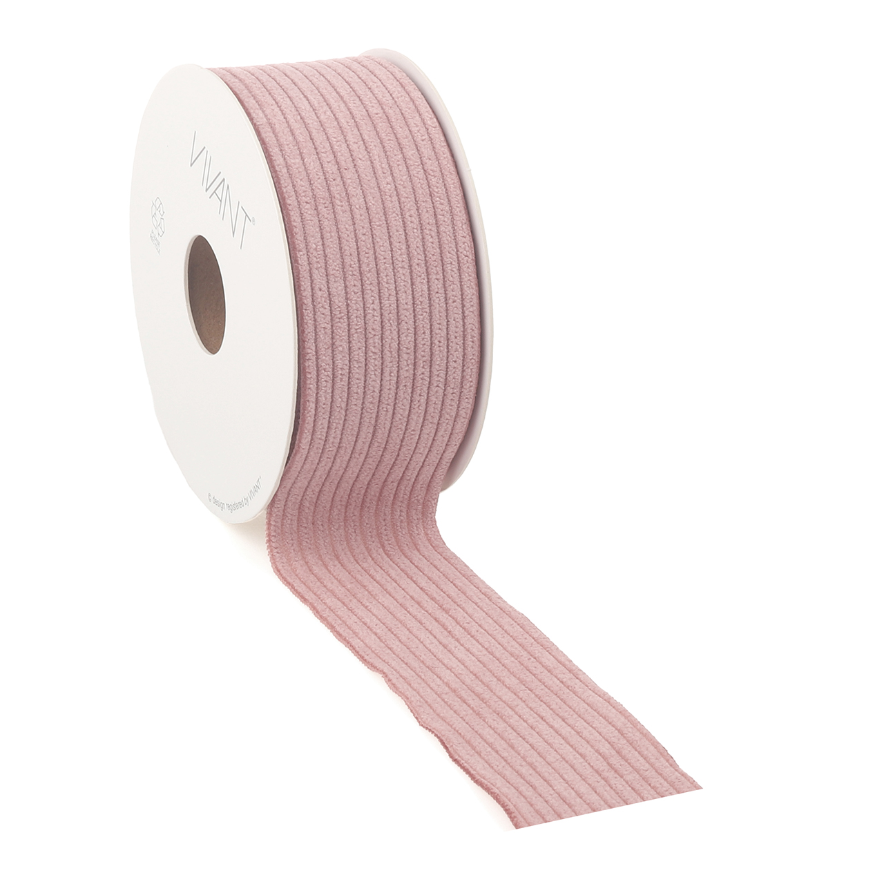 NASTRO CORDUROY 40MM. 8MT. MARBLE ROSE
