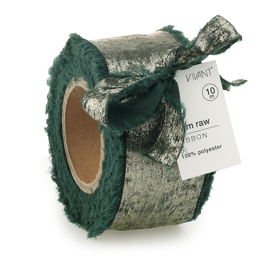 NASTRO GLAM RAW 40MM. 10MT. DK GREEN