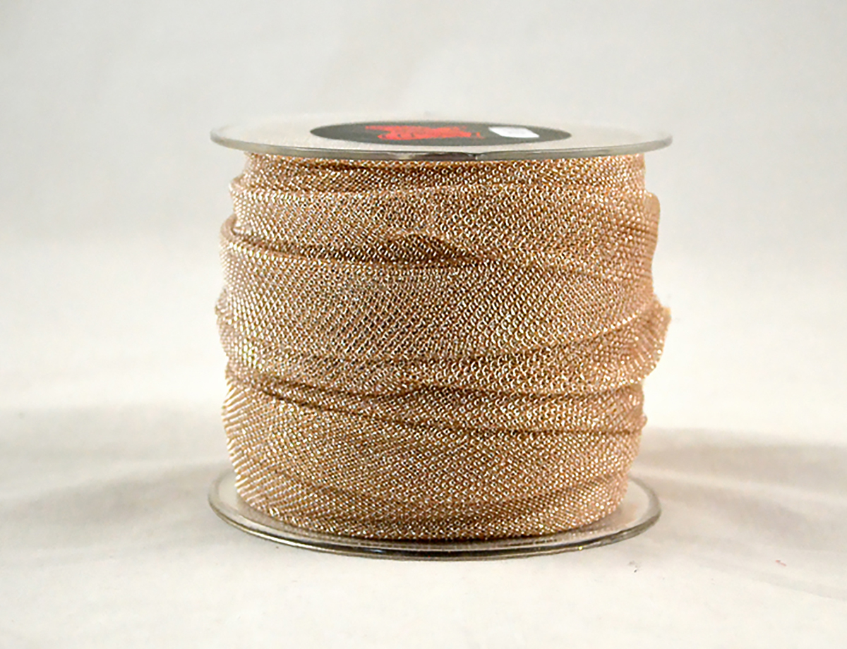 NASTRO METALIC ELASTAN 28CM. X9MT. BEIGE