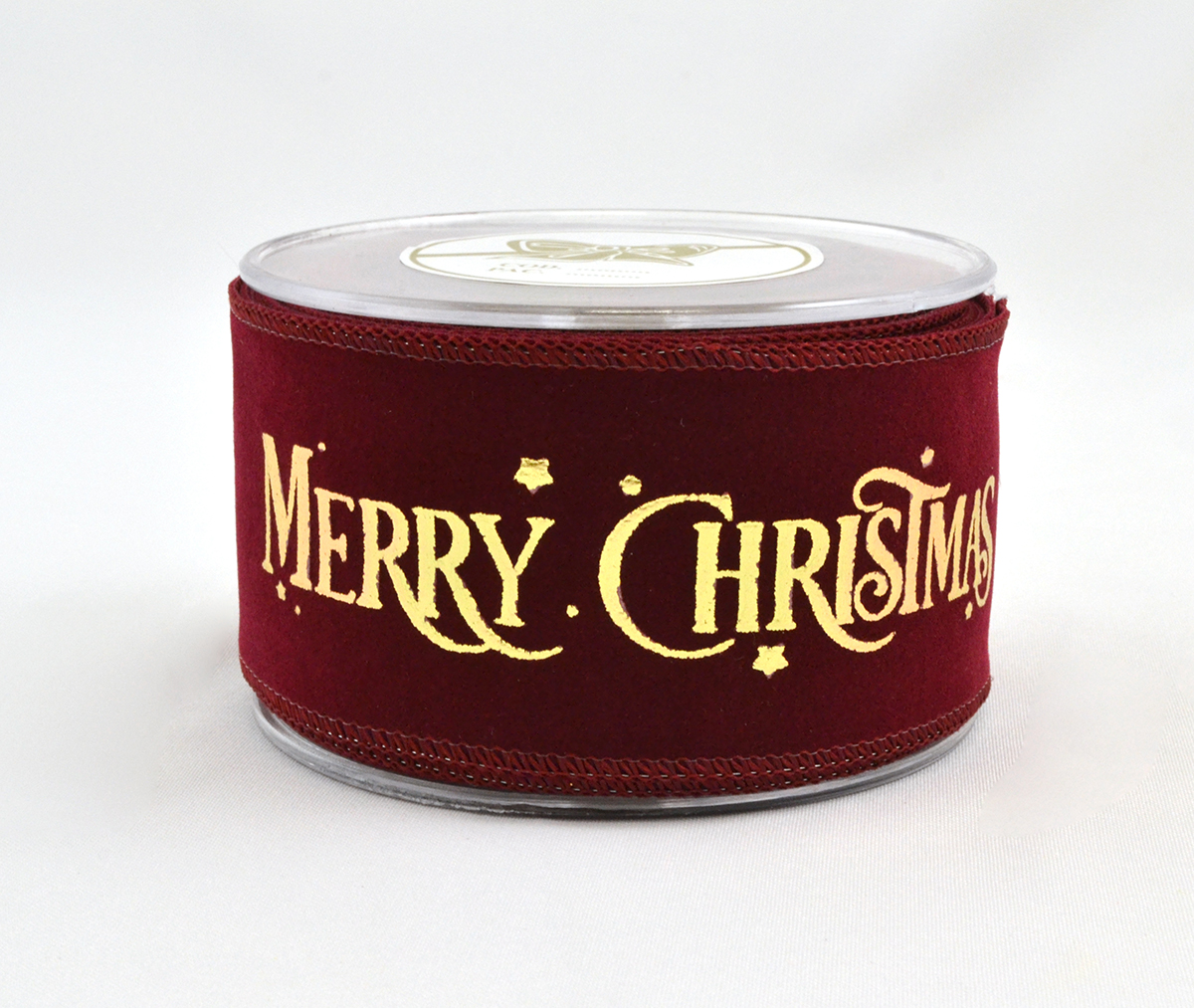 NASTRO LUXURY MERRY XMAS VELVET 6CM. X9MT. BORDO'