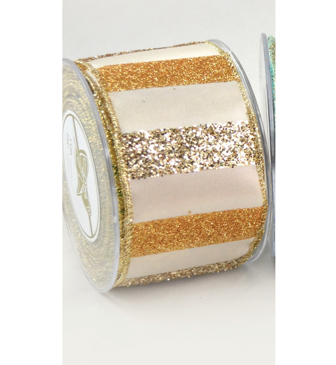 NASTRO GLITTER BAND 4,3CM. X9MT. IVORY