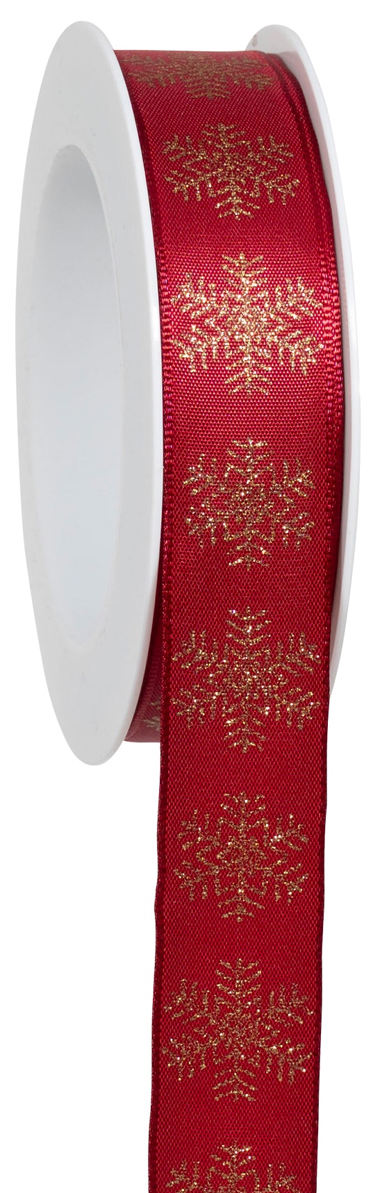 NASTRO FIOCCO DI NEVE 25MM. 18MT. CARDINAL/GOLD