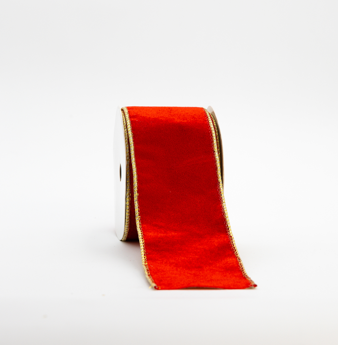 NASTRO GOLD VELVET 40MM. 50YD ROSSO