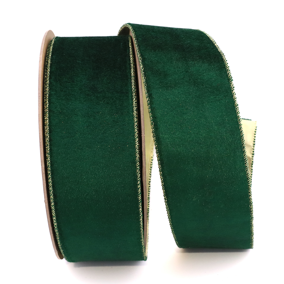 NASTRO GOLD VELVET 40MM. 50YD VERDE SC.