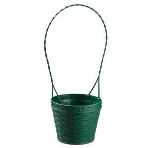 CESTO C/MAN.IN FERRO H19 D22CM. VERDE