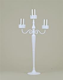 CANDELAB.X3 H84CM. MET.WHITE