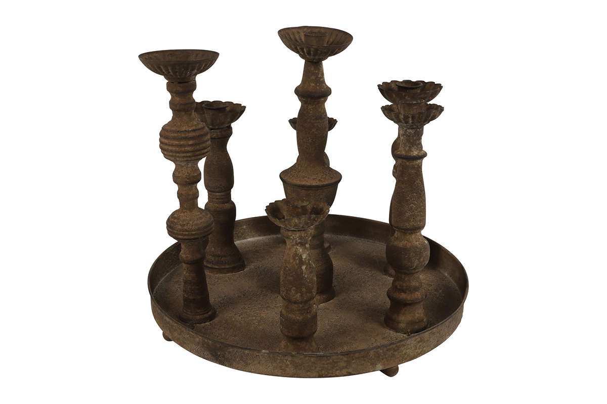 CANDELIERE ANTICO MET. 7POSTI D35 H30CM. -----NETTO-----