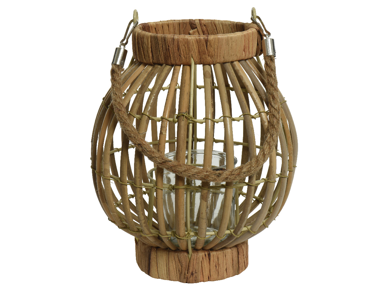 LANTERNA RATTAN D19 H24CM. NATURALE