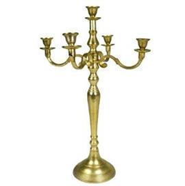 CANDELABRO 5 FIAMME H.60CM. ORO